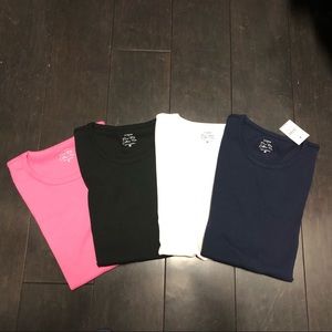 (4) NWT JCrew Women’s Fine Rib T-SHIRTS- Size M